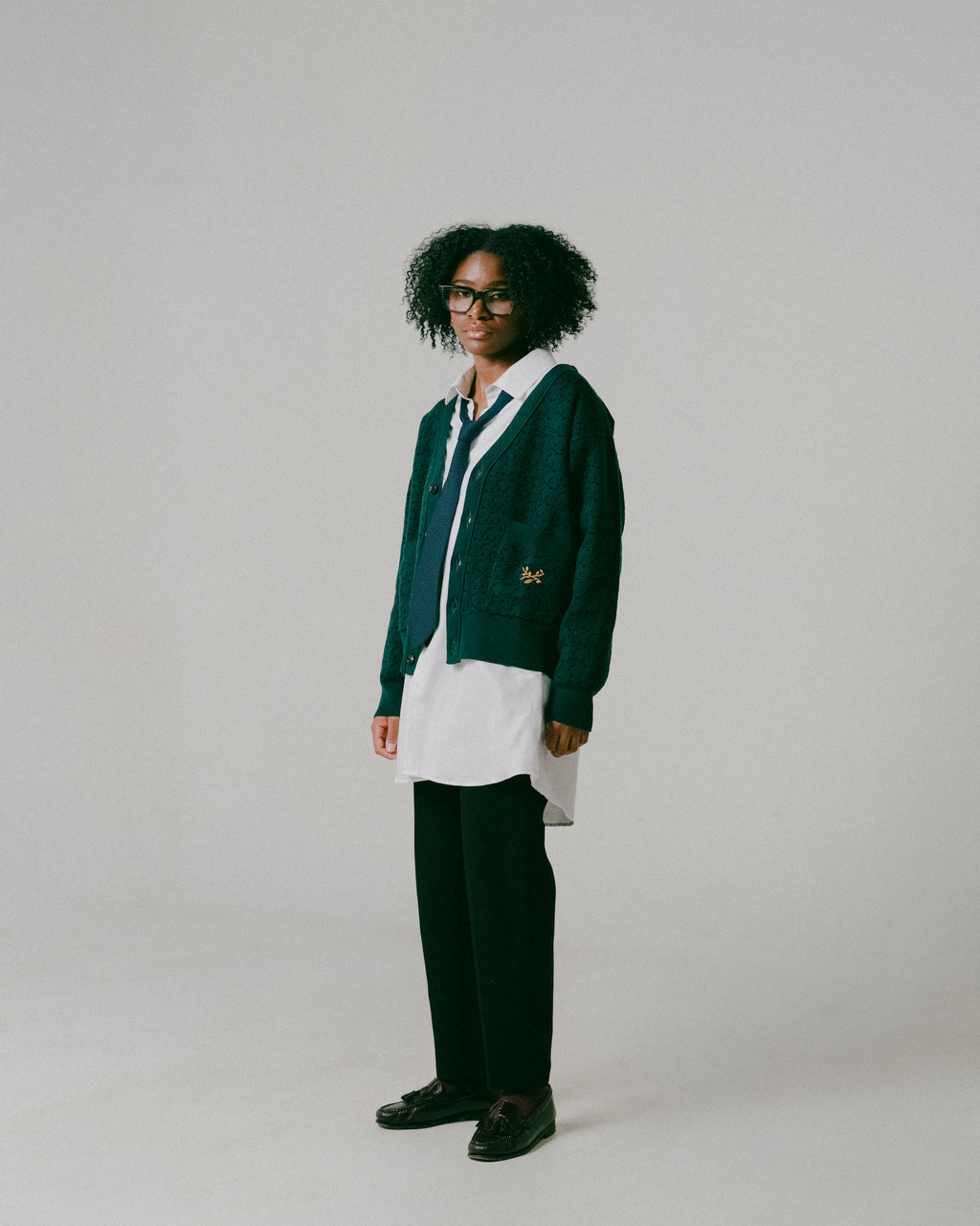 Fitted Jacquard Cardigan