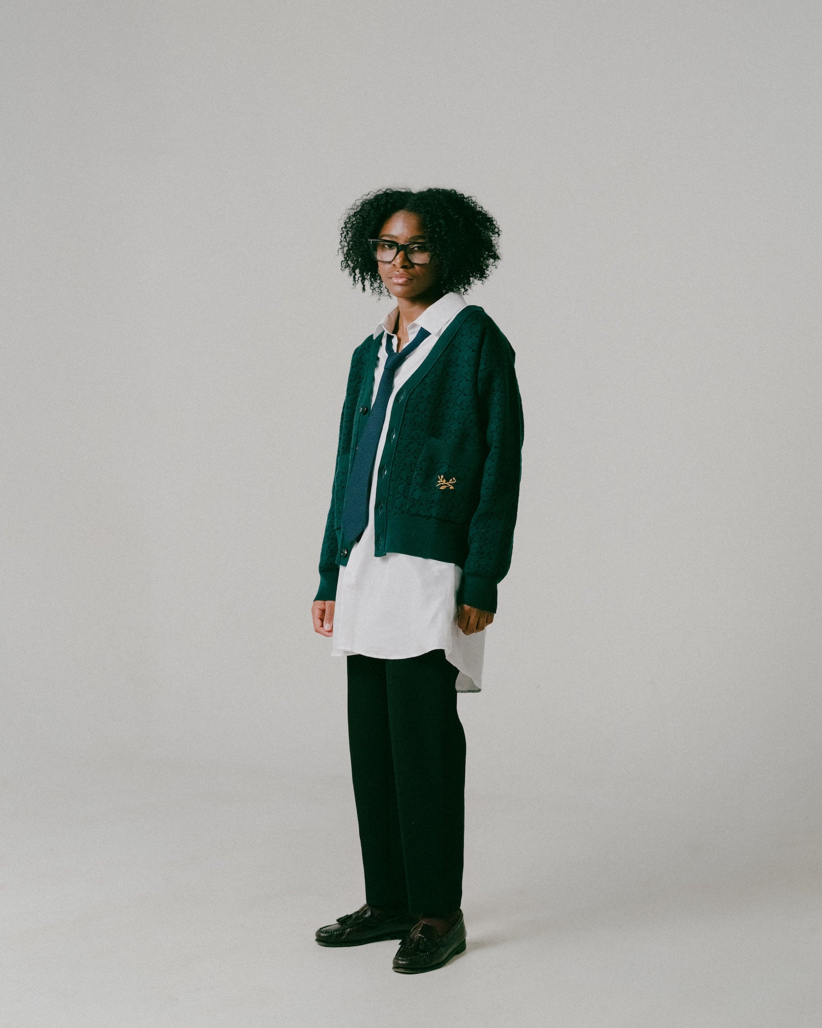 Fitted Jacquard Cardigan