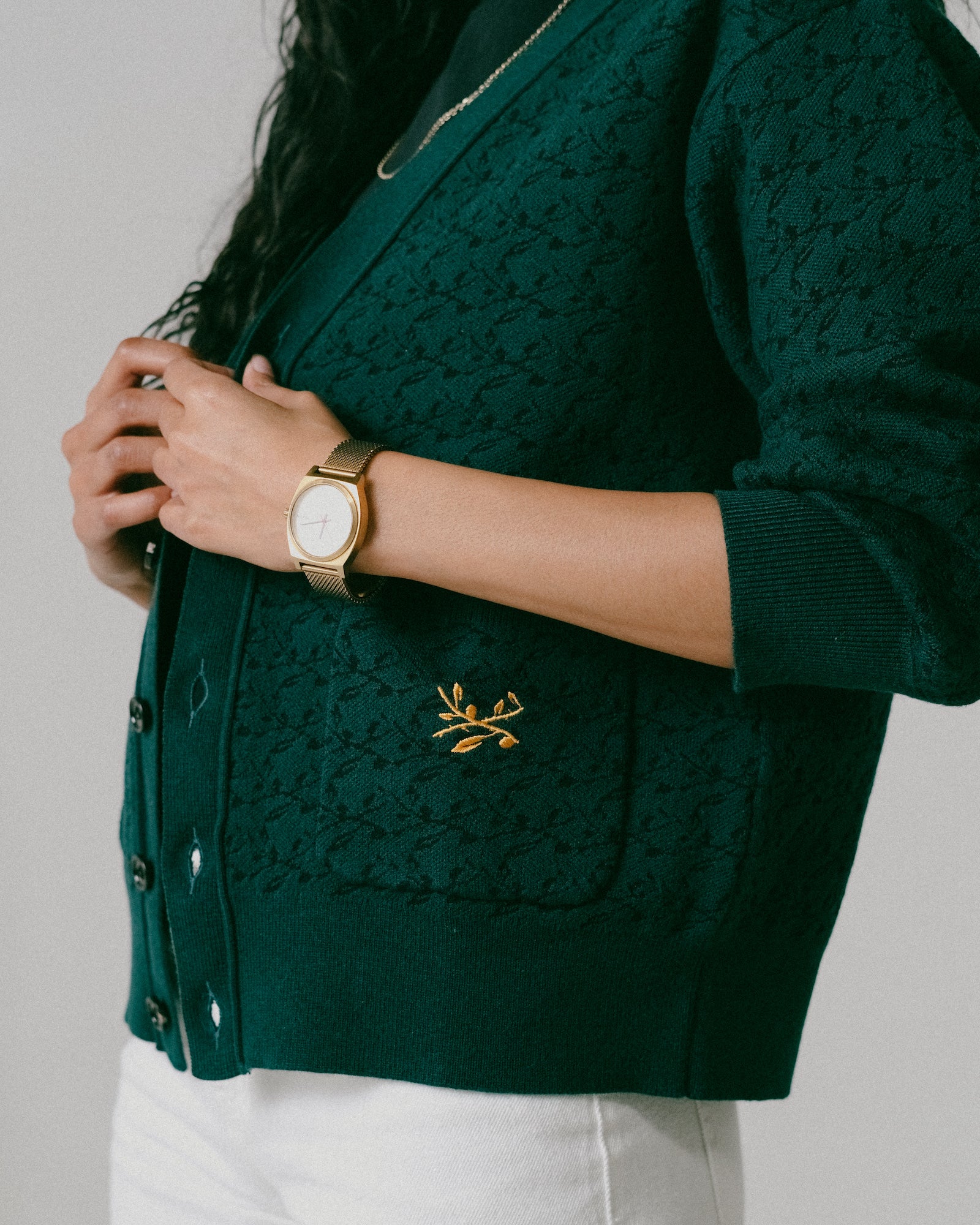 Fitted Jacquard Cardigan
